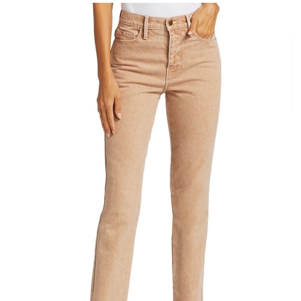 Final Price NWT Frame Le Sylvie High-Rise Tan Crop
Straight Jeans Size 23